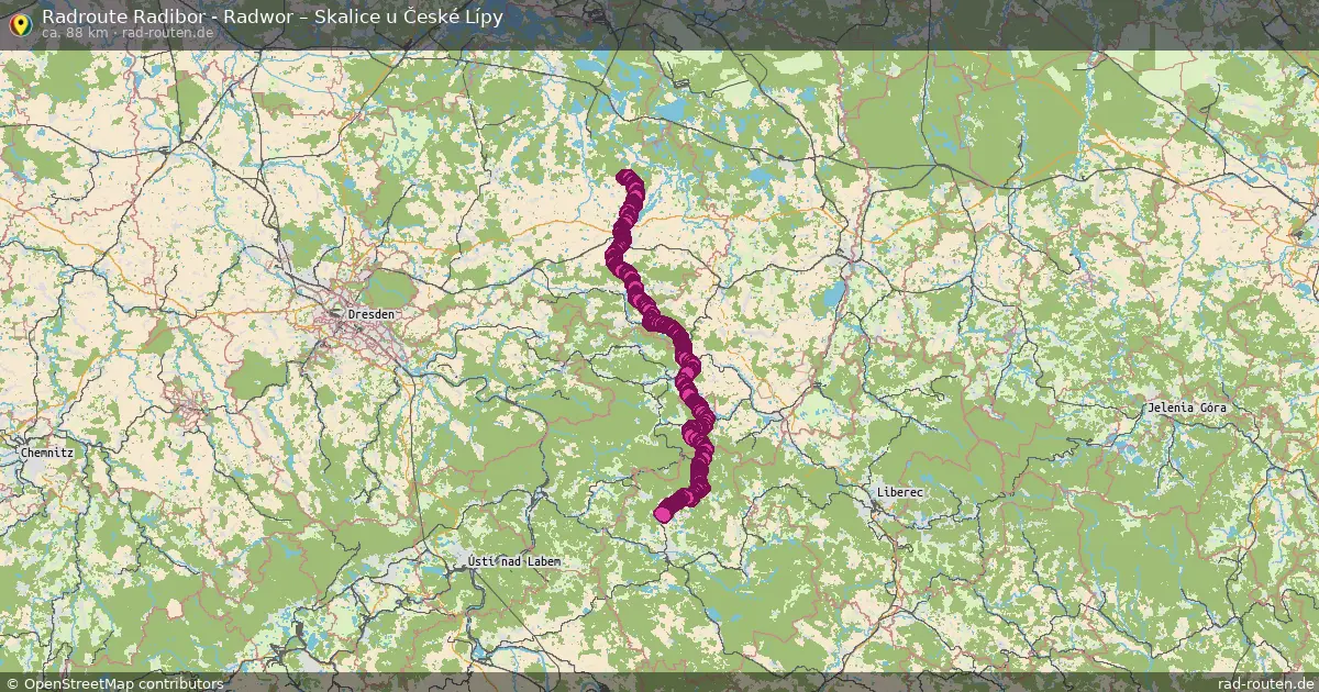 Radtour Radibor - Radwor – Skalice U České Lípy