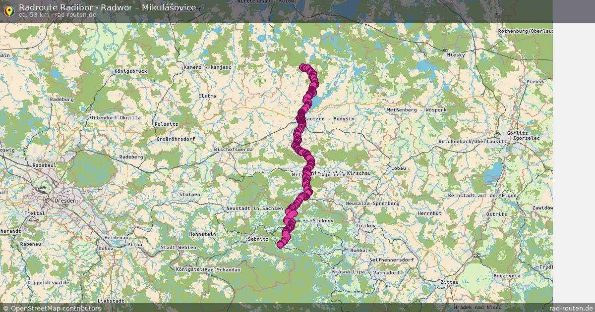 Radtour Radibor - Radwor – Mikulášovice