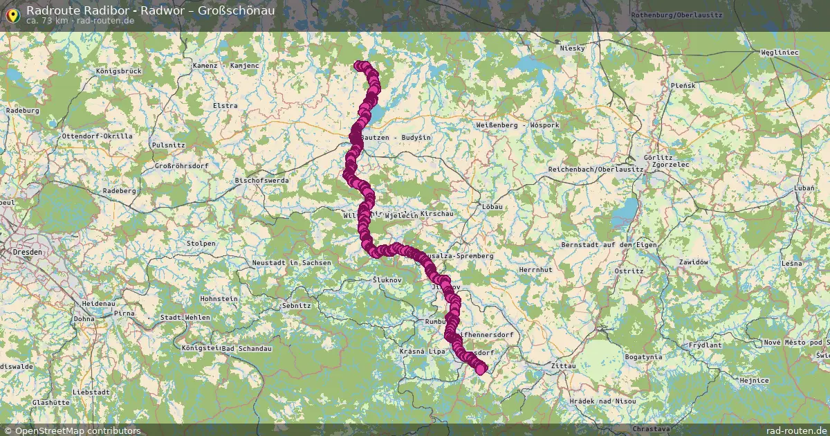 Radtour Radibor - Radwor – Großschönau