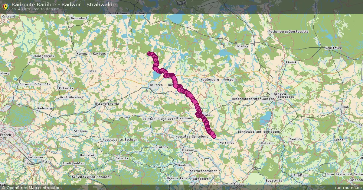 Radtour Radibor - Radwor – Strahwalde