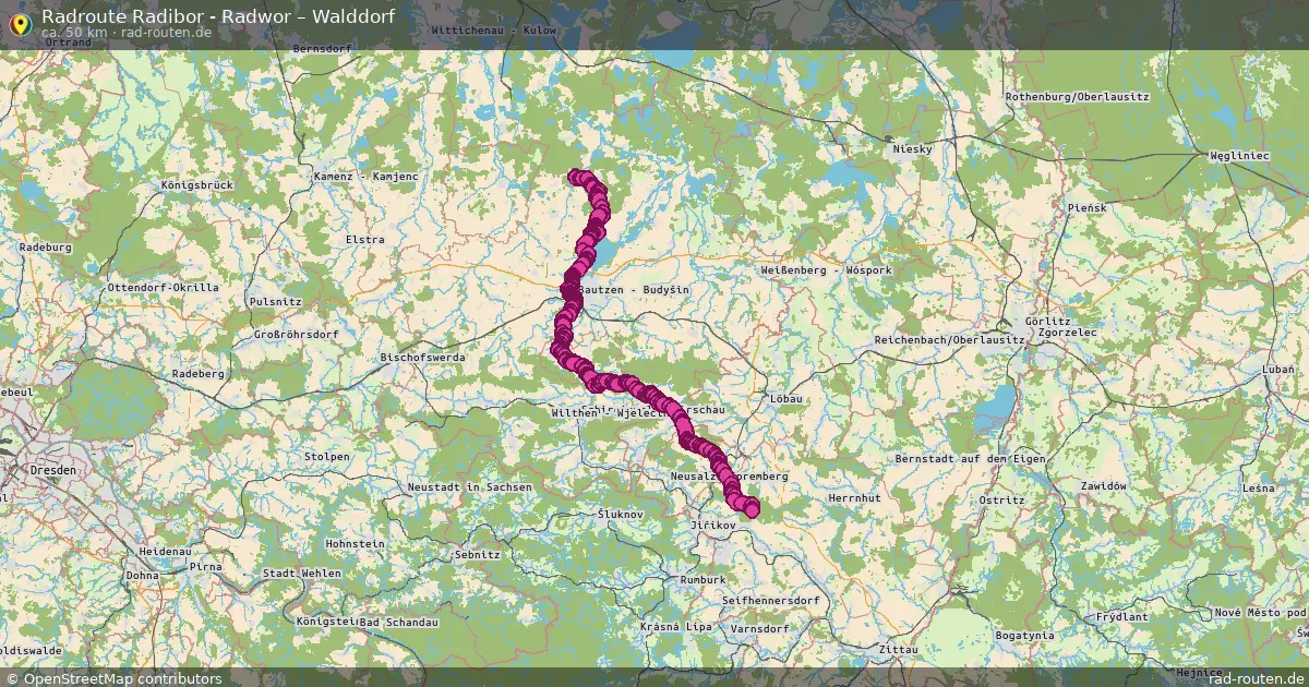Radtour Radibor - Radwor – Walddorf