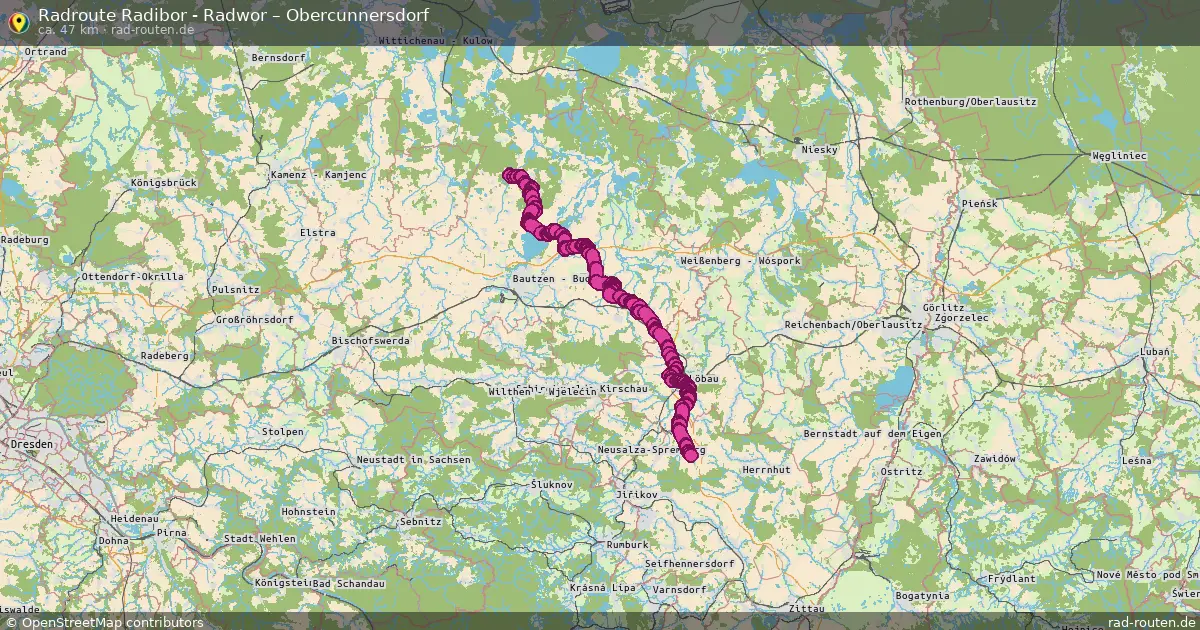 Radtour Radibor - Radwor – Obercunnersdorf