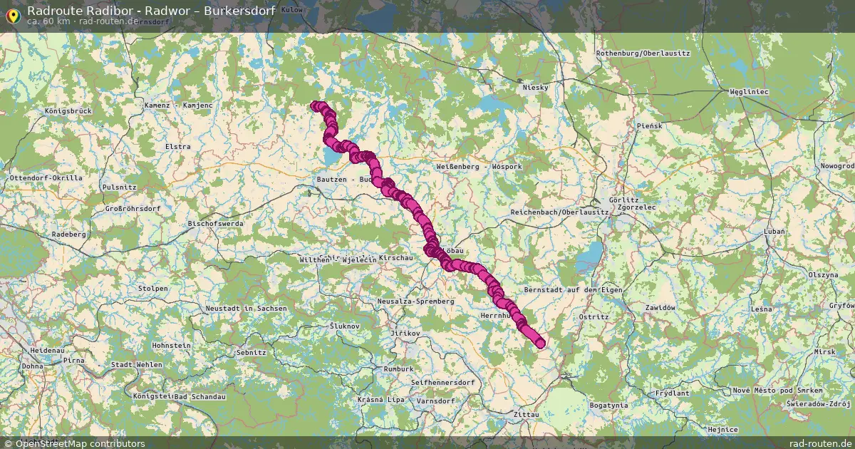 Radtour Radibor - Radwor – Burkersdorf