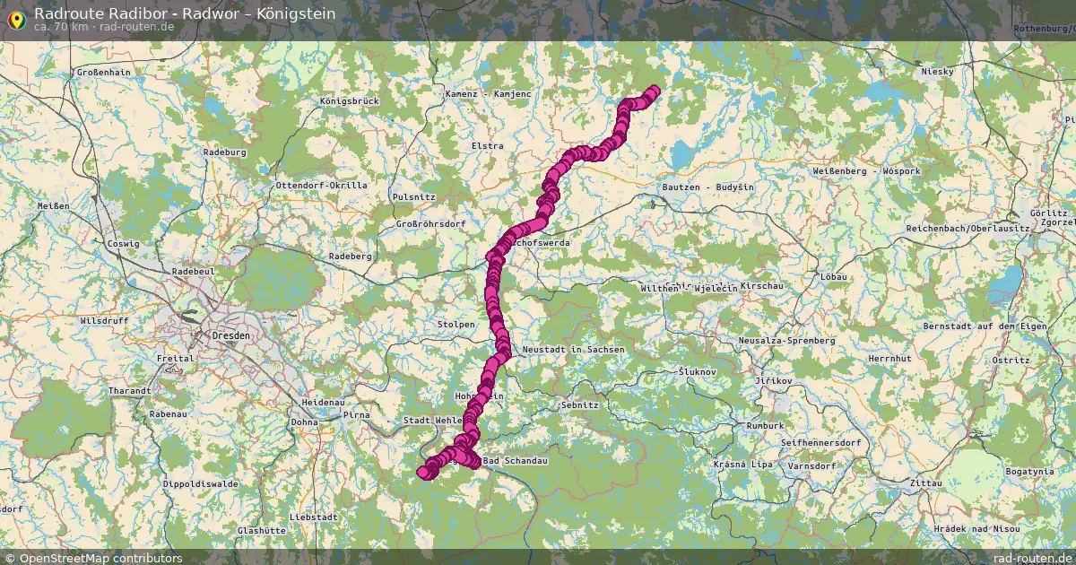 Radtour Radibor - Radwor – Königstein