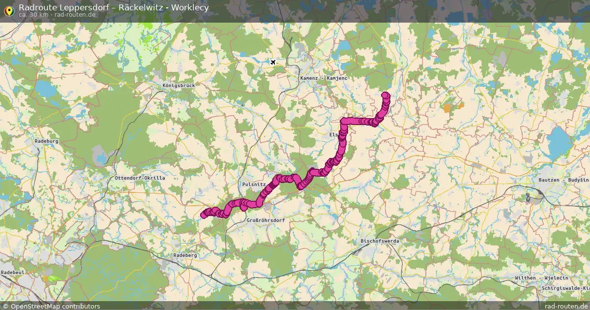Radtour Leppersdorf – Räckelwitz - Worklecy
