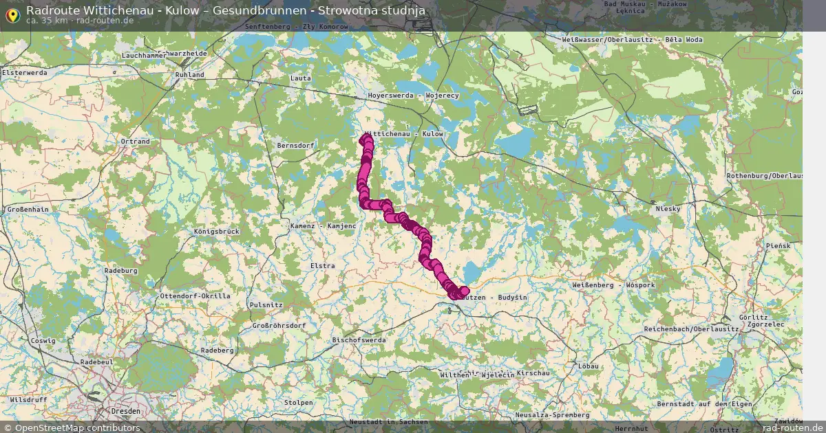 Radtour Wittichenau - Kulow – Gesundbrunnen - Strowotna Studnja
