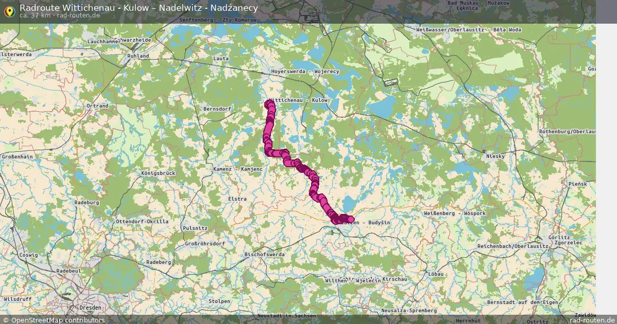 Radtour Wittichenau - Kulow – Nadelwitz - Nadźanecy