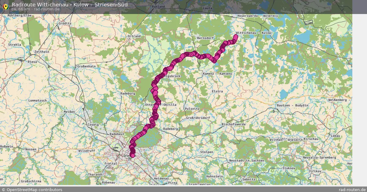 Radtour Wittichenau - Kulow – Striesen-Süd