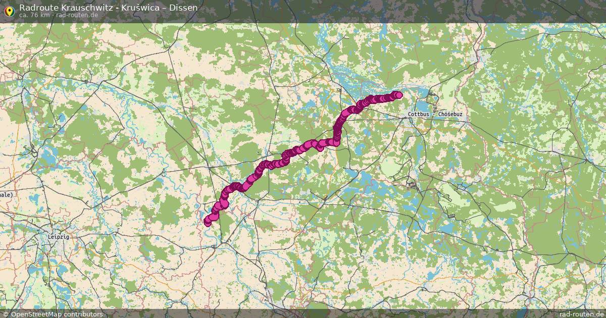 Fahrradroute Oßling - Wóslink – Dissen