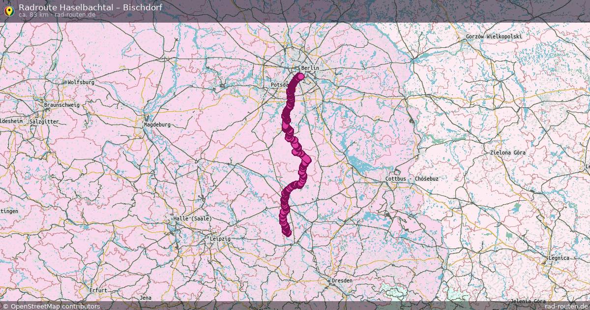 Fahrradroute Spreetal - Sprjewiny Doł – Turnow-Preilack