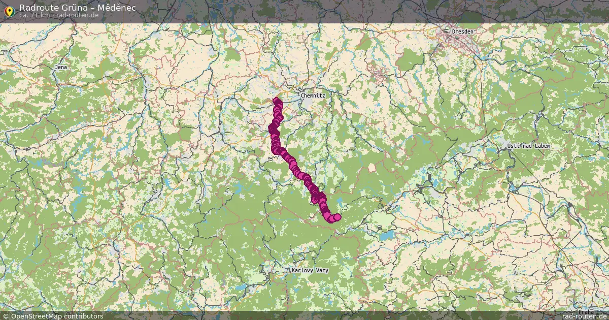 Radtour Grüna – Měděnec