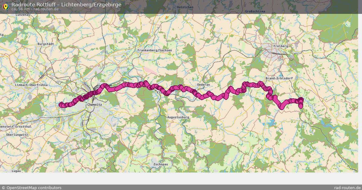 Fahrradroute Rottluff – Lichtenberg Erzgebirge