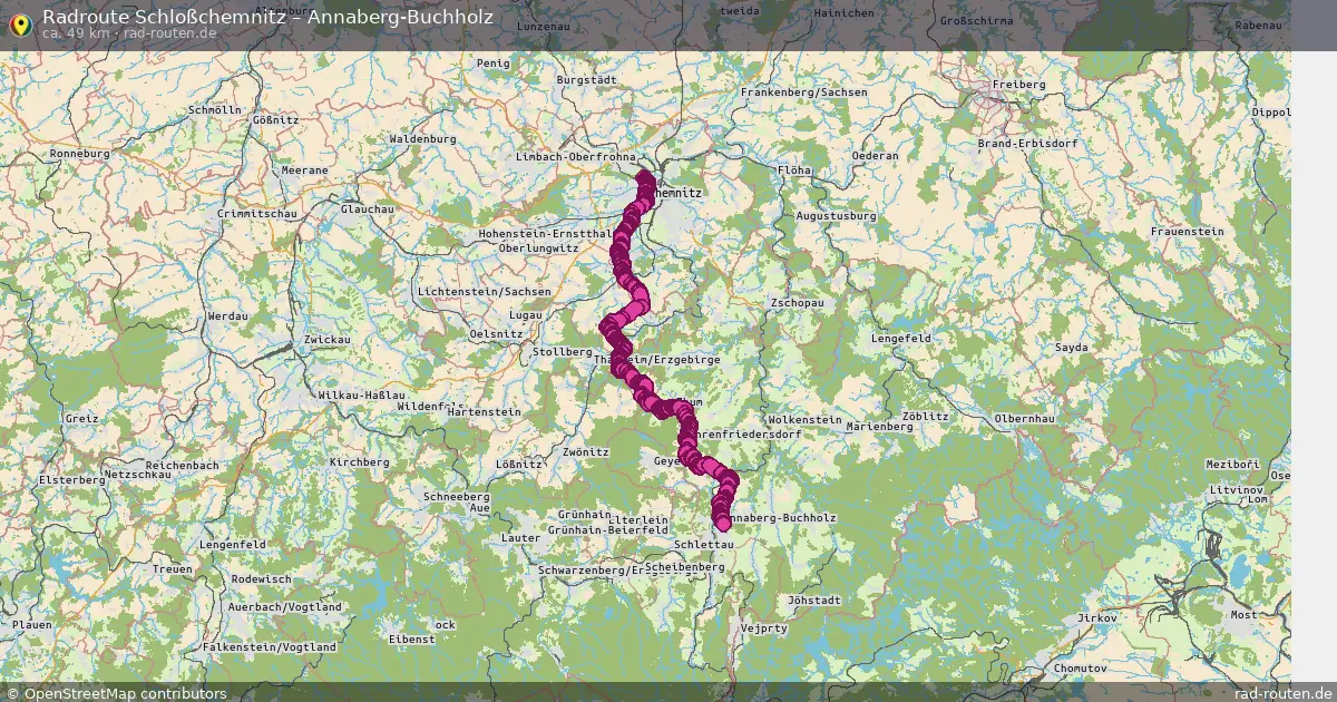 Radtour Schloßchemnitz – Annaberg-Buchholz