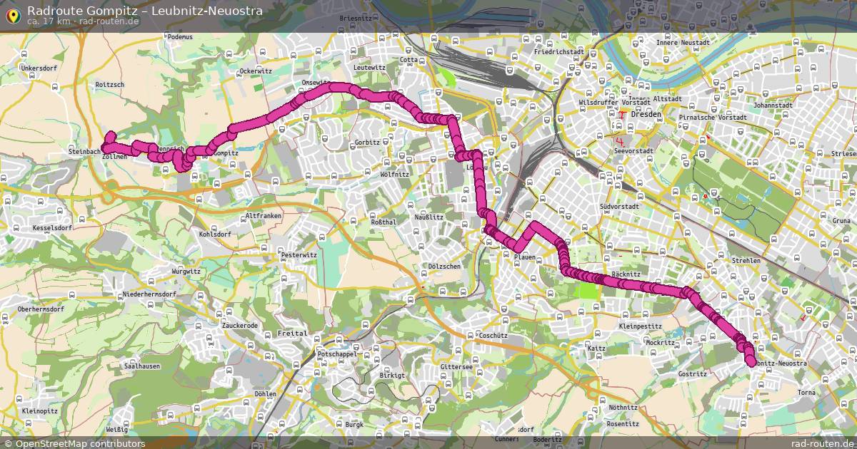 Radtour Gompitz – Leubnitz-Neuostra