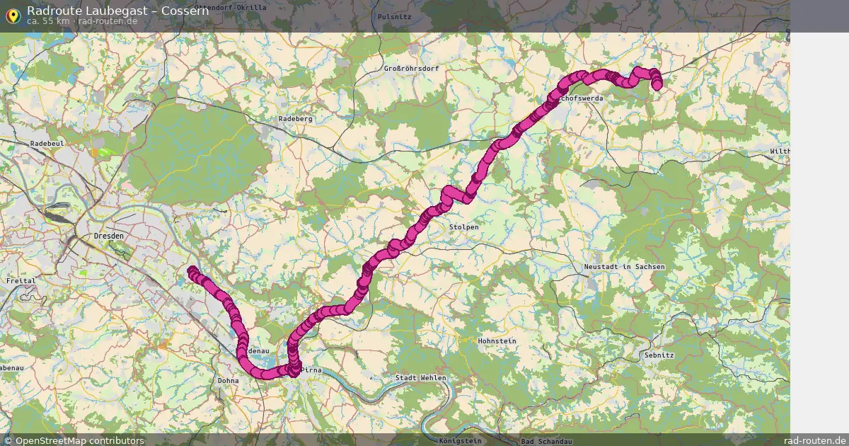 Fahrradroute Laubegast – Cossern