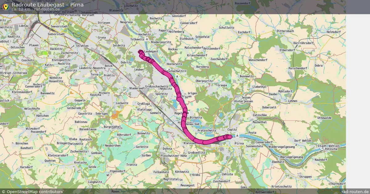 Fahrradroute Laubegast – Pirna