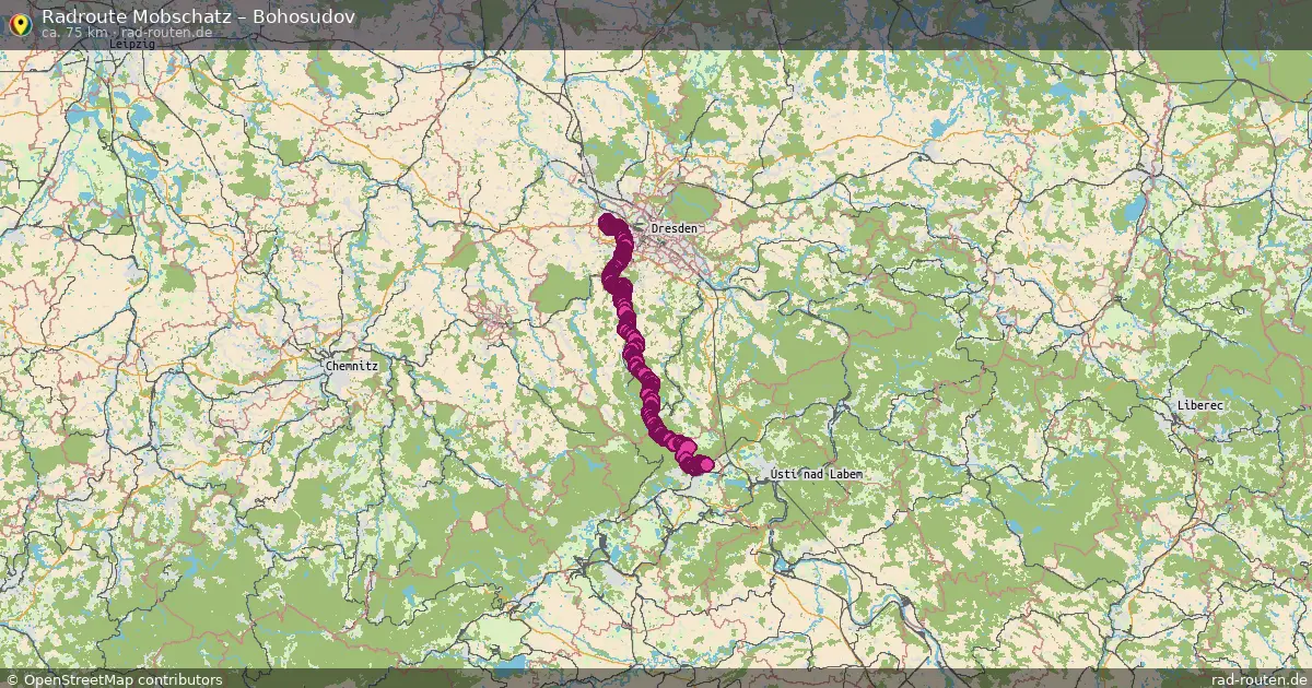 Radtour Mobschatz – Bohosudov