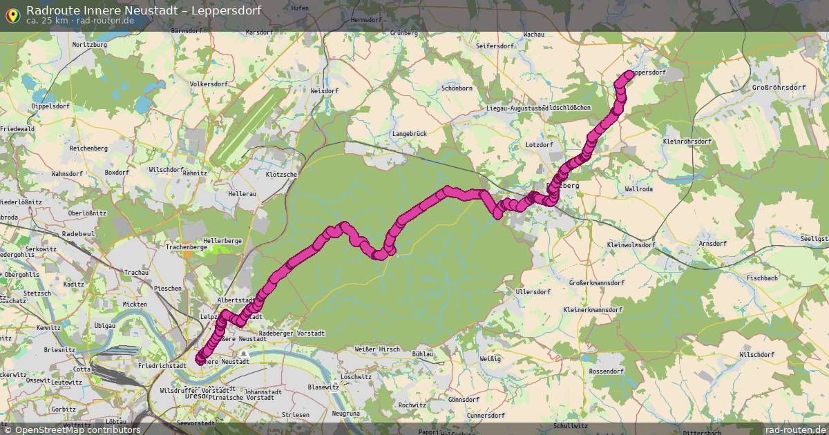 Fahrradroute Innere Neustadt – Leppersdorf