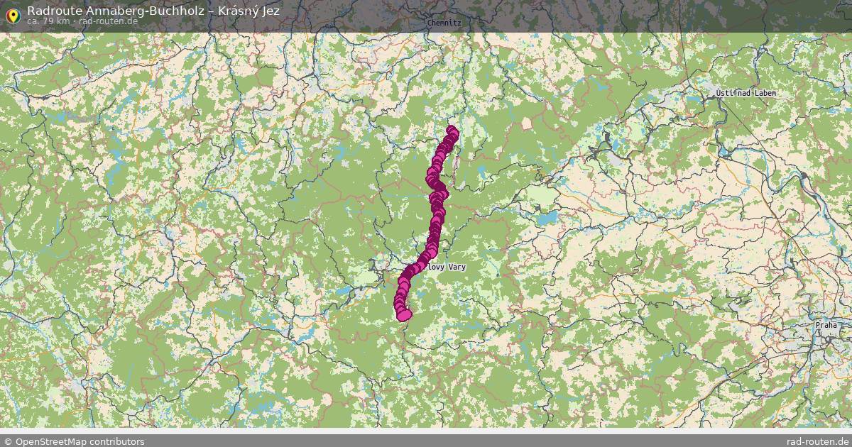 Fahrradroute Annaberg-Buchholz – Krásný Jez