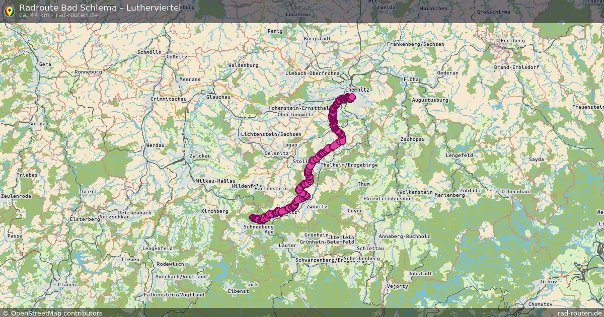 Radtour Bad Schlema – Lutherviertel