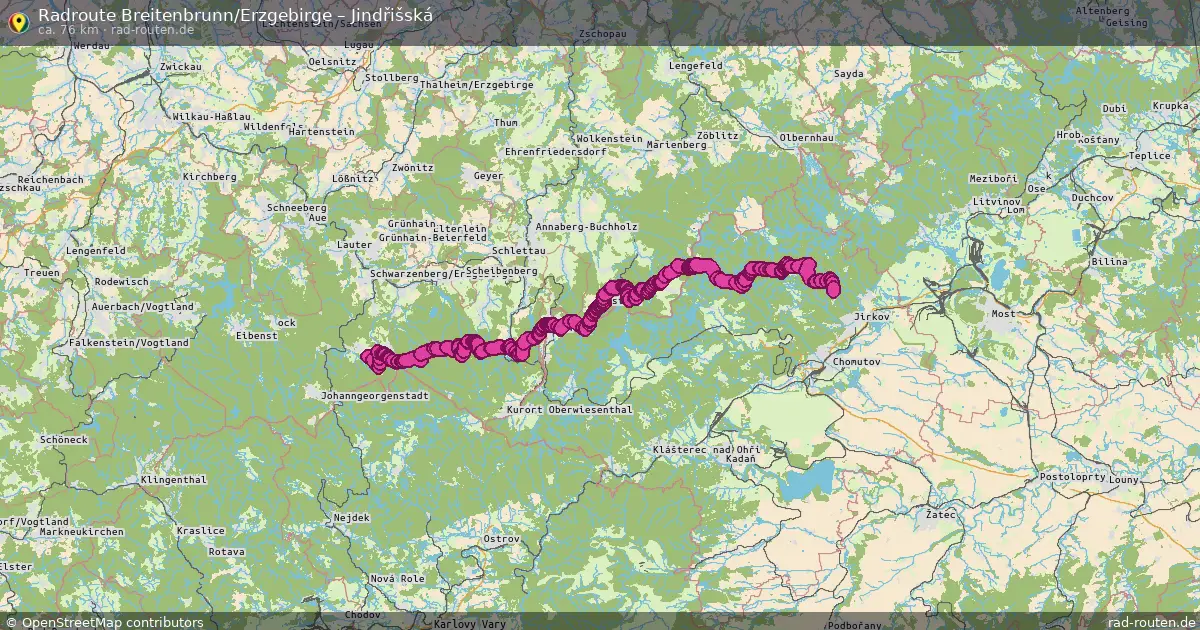 Radtour Breitenbrunn Erzgebirge – Jindřišská