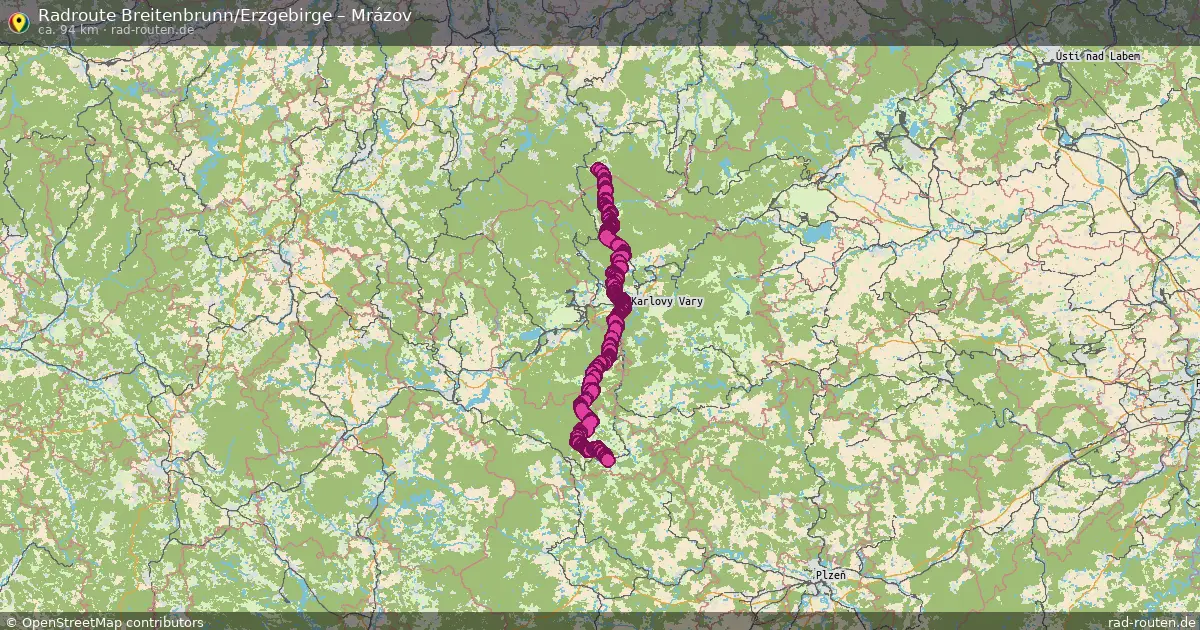 Radtour Breitenbrunn Erzgebirge – Mrázov