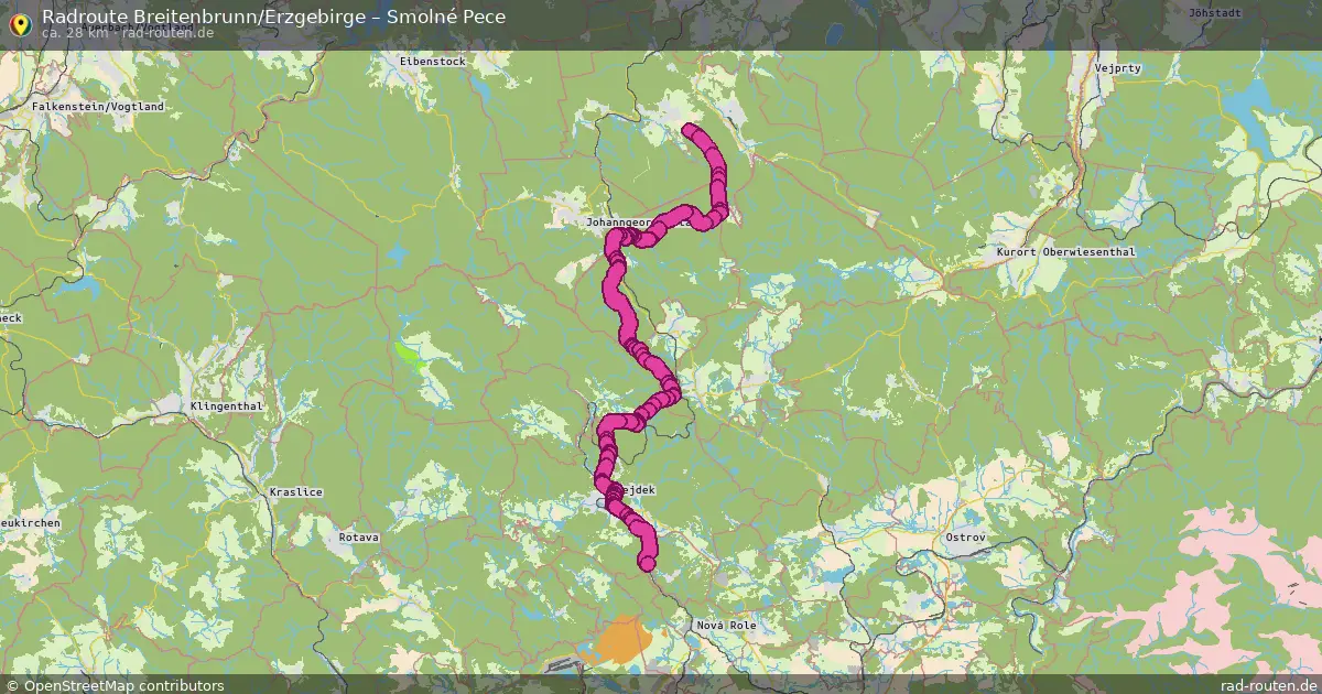 Radtour Breitenbrunn Erzgebirge – Smolné Pece