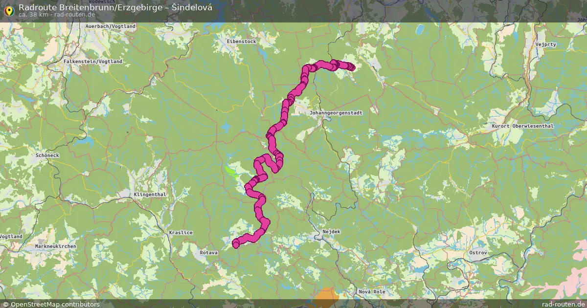 Radtour Breitenbrunn Erzgebirge – Šindelová