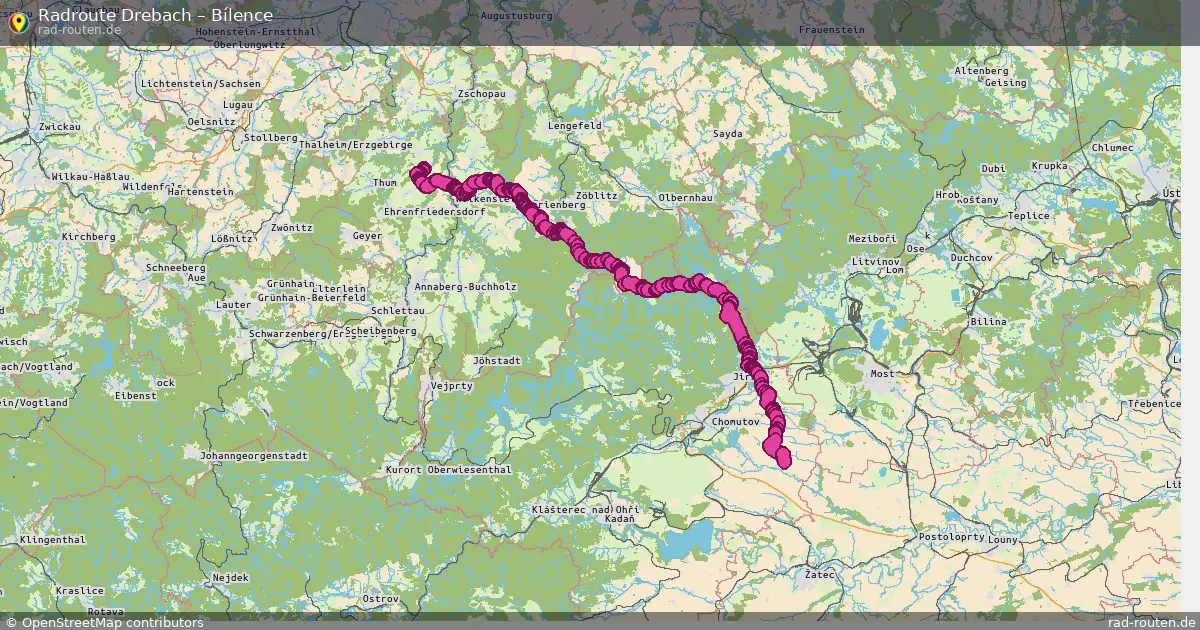 Radtour Drebach – Bílence