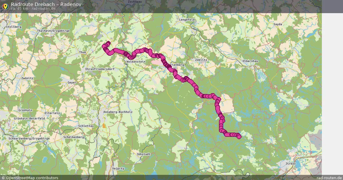 Radtour Drebach – Radenov