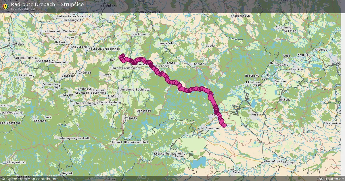 Radtour Drebach – Strupčice