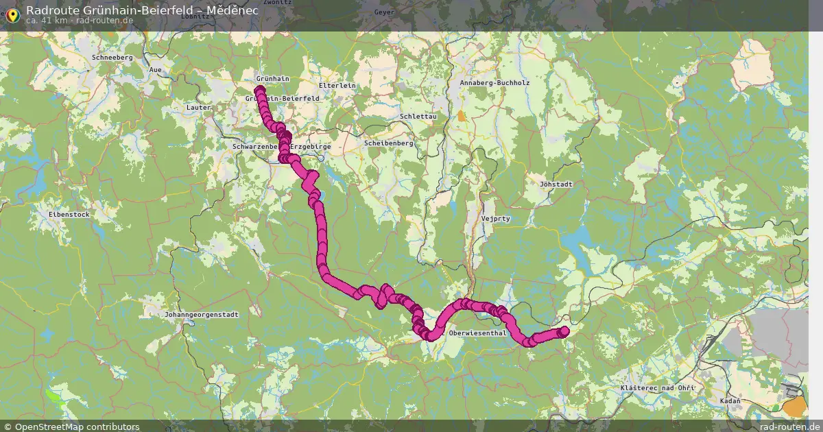 Radtour Grünhain-Beierfeld – Měděnec