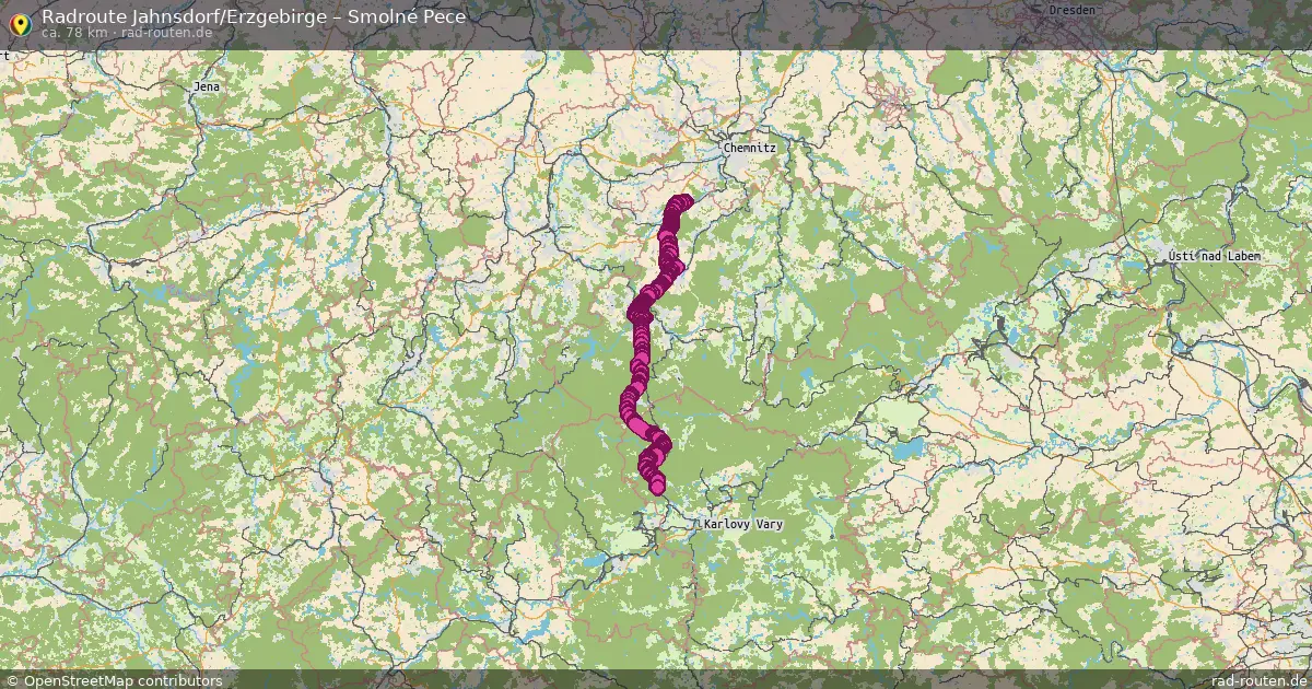 Radtour Jahnsdorf Erzgebirge – Smolné Pece