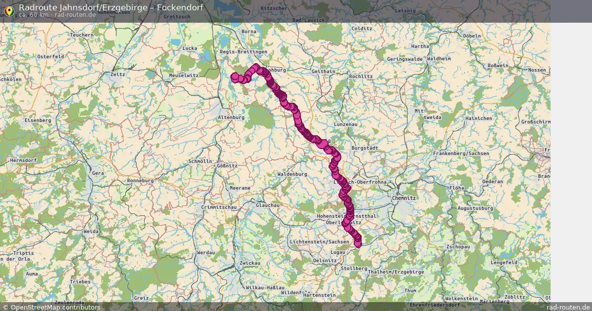 Radtour Jahnsdorf Erzgebirge – Fockendorf