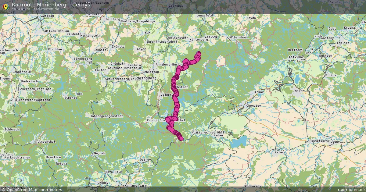 Radtour Marienberg – Černýš