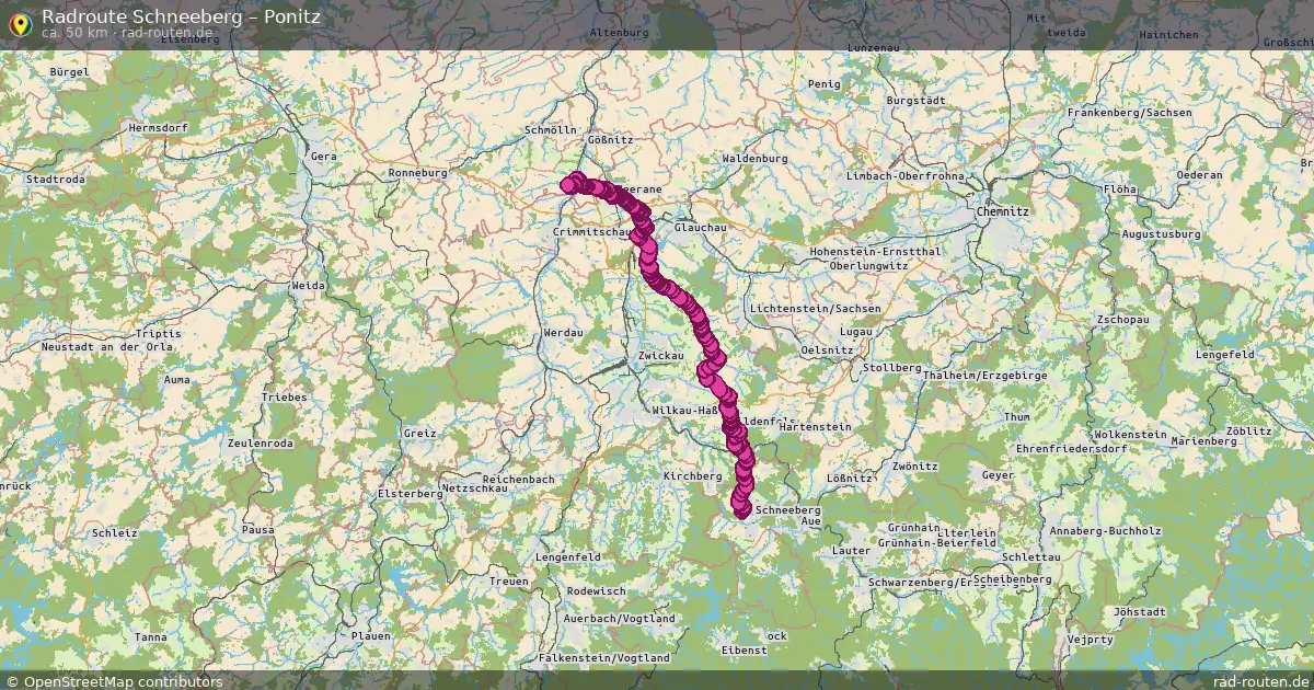 Radtour Schneeberg – Ponitz
