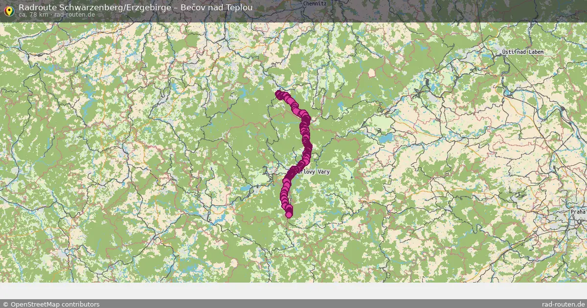 Radtour Schwarzenberg Erzgebirge – Bečov Nad Teplou