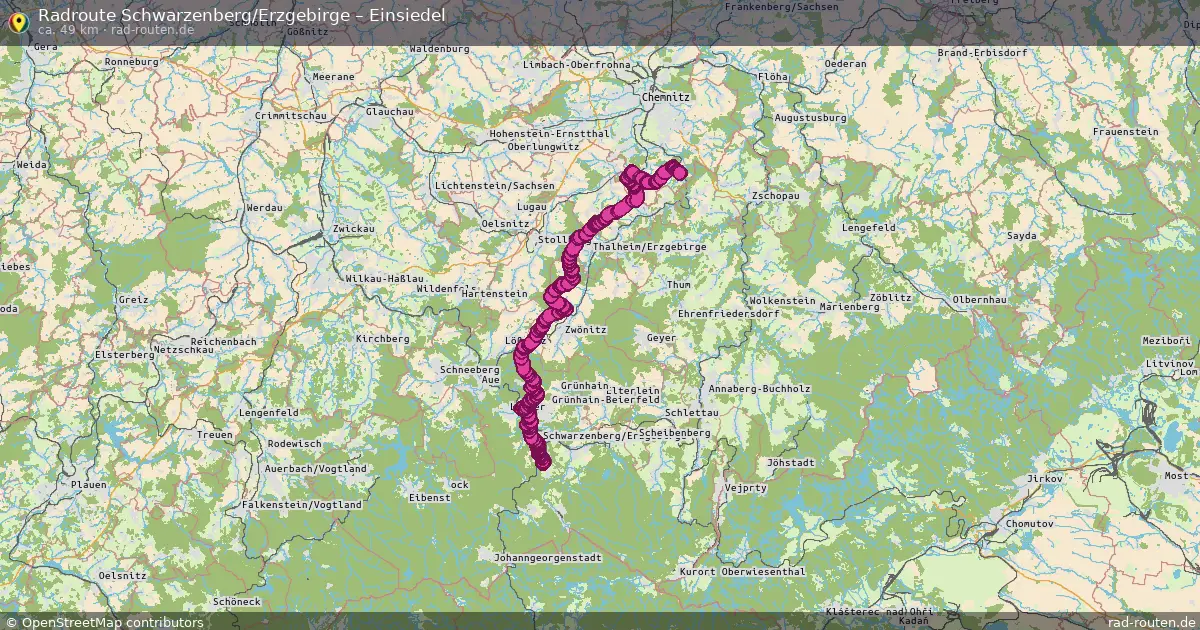 Radtour Schwarzenberg Erzgebirge – Einsiedel
