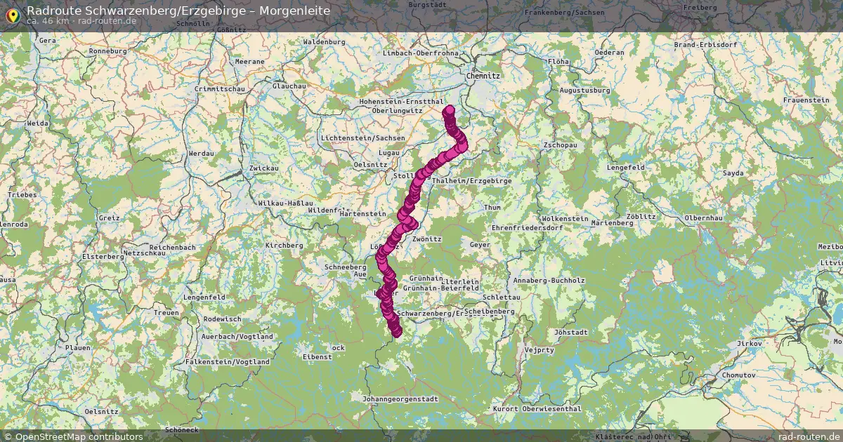 Radtour Schwarzenberg Erzgebirge – Morgenleite