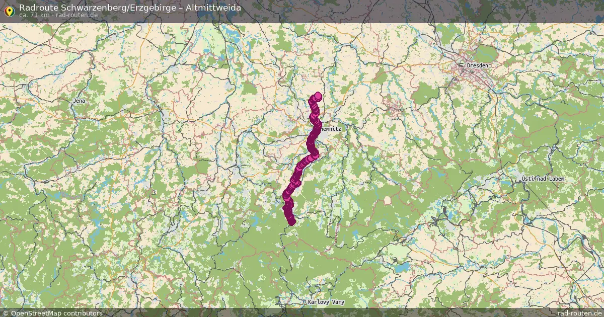 Radtour Schwarzenberg Erzgebirge – Altmittweida