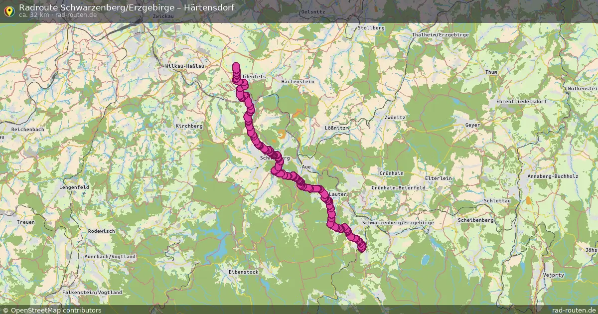 Radtour Schwarzenberg Erzgebirge – Härtensdorf