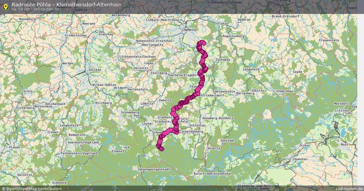 Radtour Pöhla – Kleinolbersdorf-Altenhain