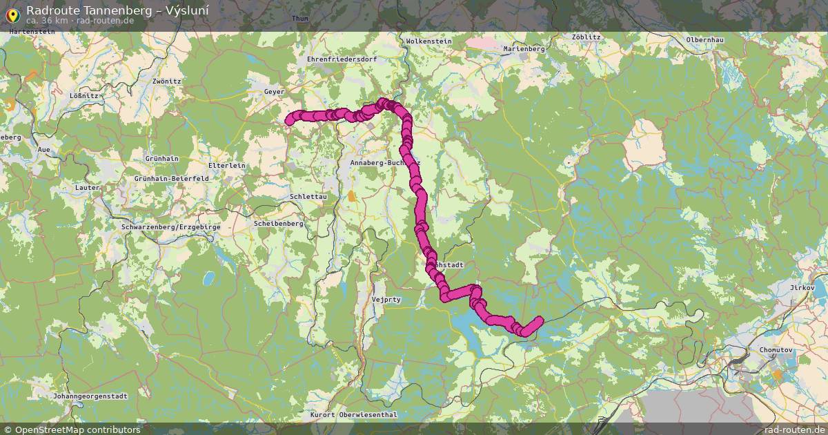 Fahrradroute Tannenberg – Výsluní