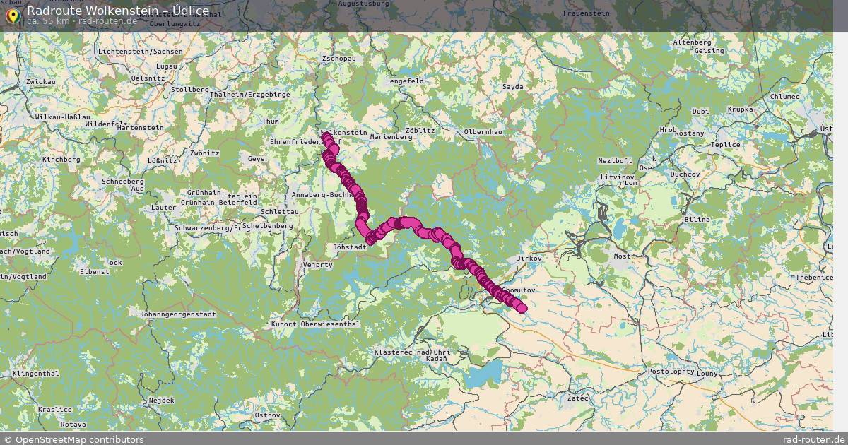 Fahrradroute Wolkenstein – Údlice