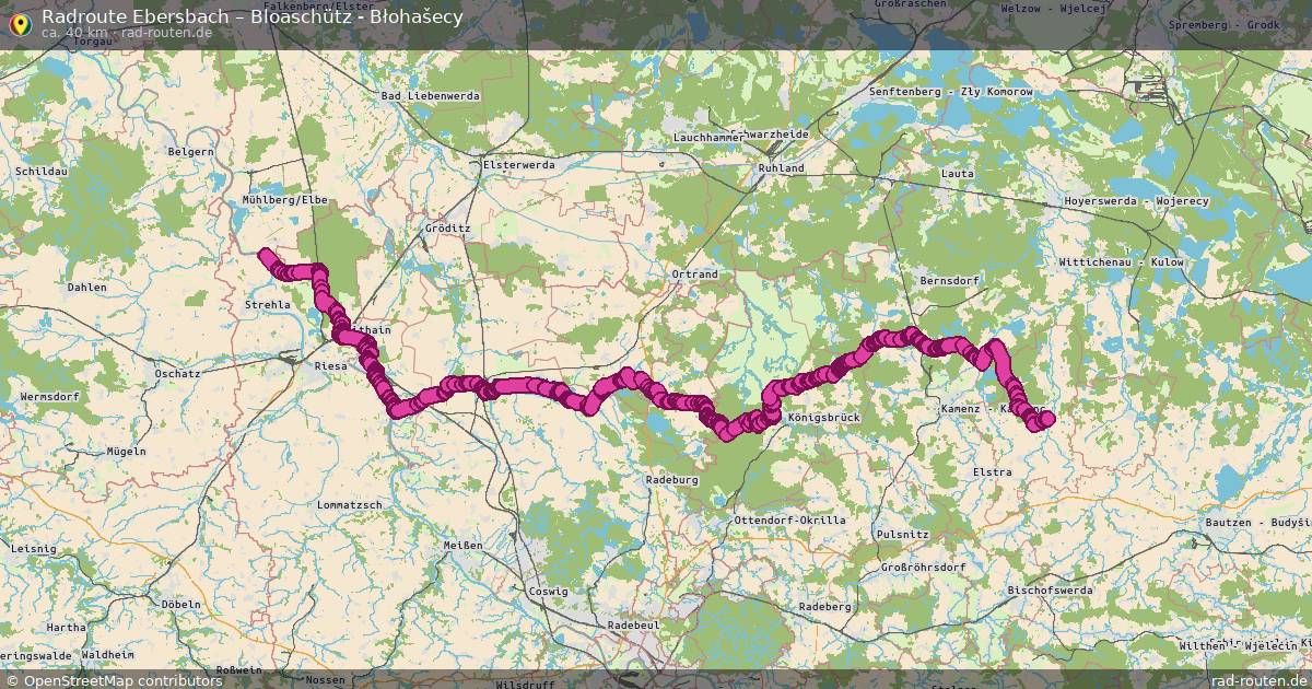 Fahrradroute Walddorf – Lubachau - Lubochow
