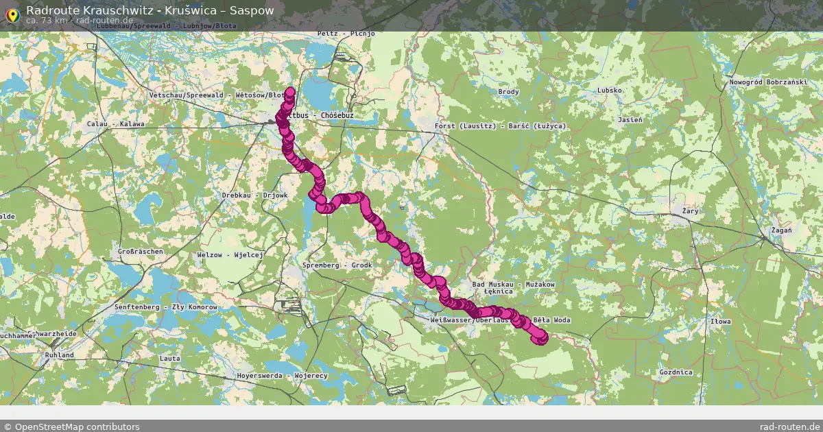 Radtour Krauschwitz - Krušwica – Saspow
