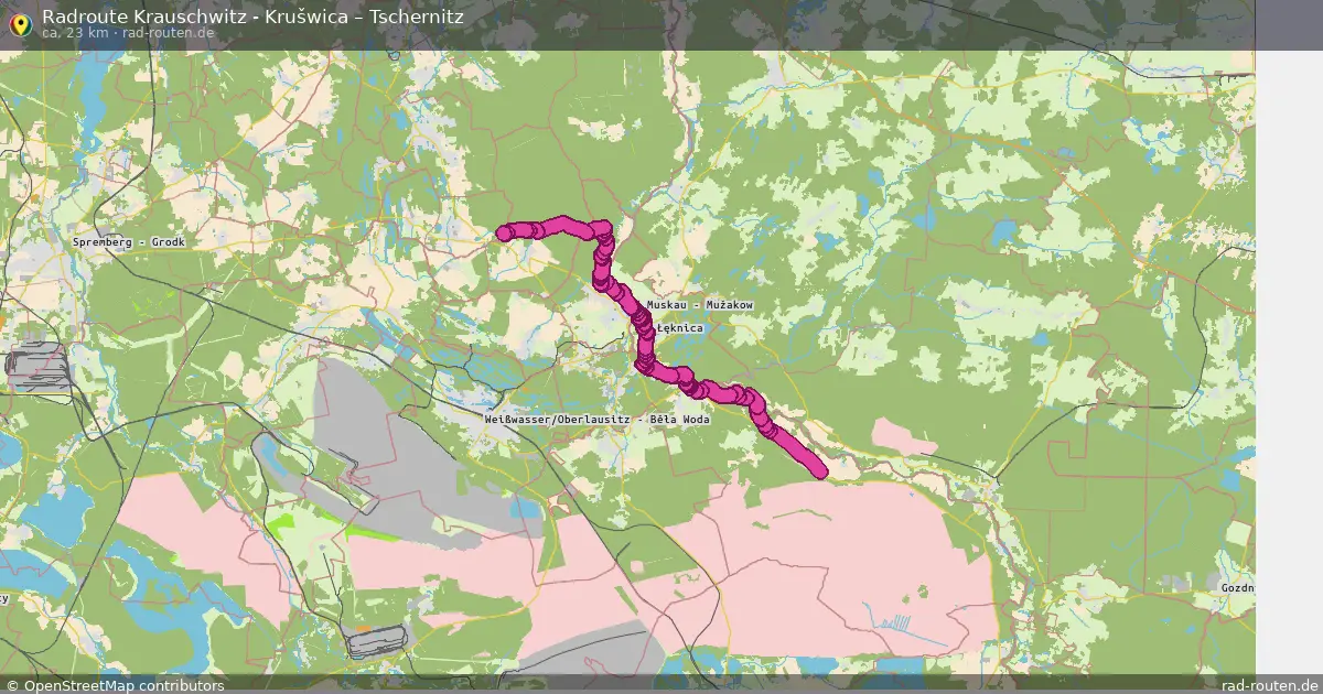 Radtour Krauschwitz - Krušwica – Tschernitz