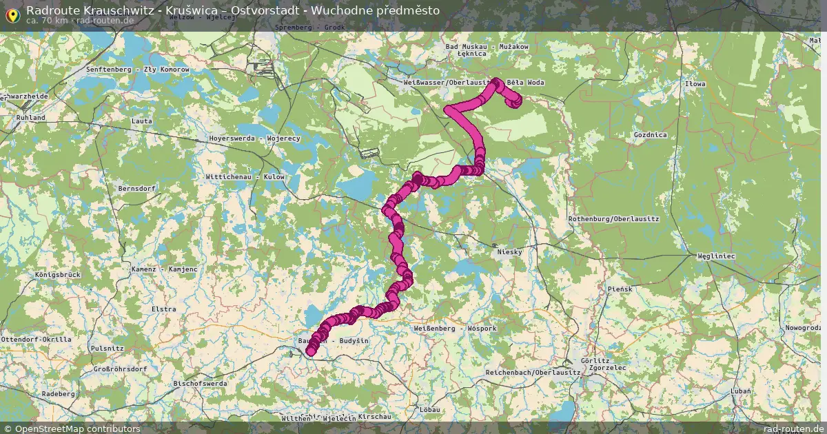 Radtour Krauschwitz - Krušwica – Ostvorstadt - Wuchodne Předměsto