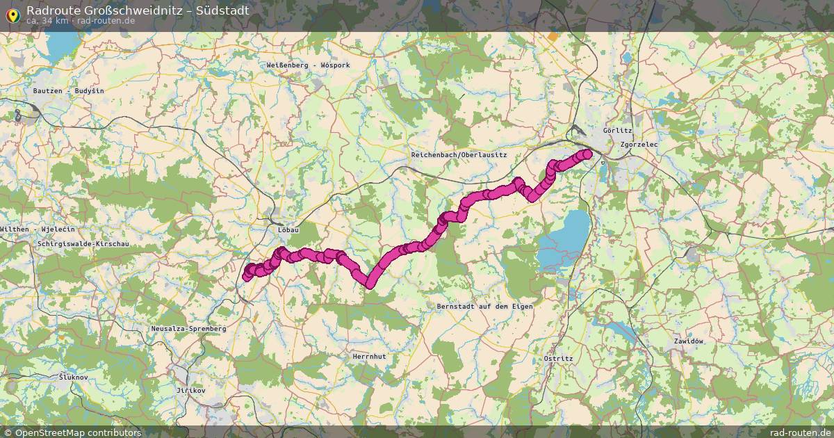Fahrradroute Großschweidnitz – Südstadt