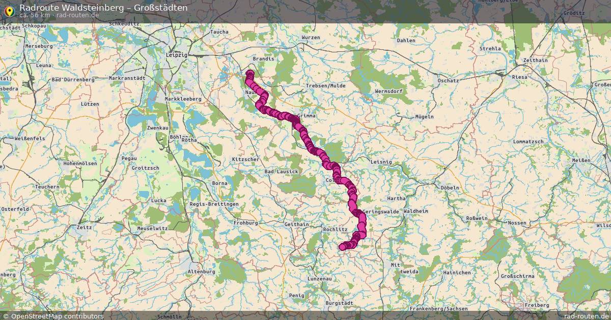 Fahrradroute Waldsteinberg – Großstädten